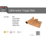 F2 The Ultimate - Yoga Set 8-teilig viel Zubehör wie Yoga Matte, Korkbälle uvm.