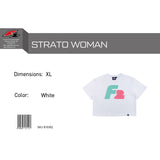 F2 Retro T-Shirt Strato Damen Crop Top Tshirt Weiss - Größe wählbar