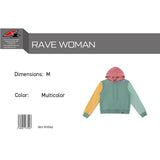 F2 Retro Rave Hoodie Damen Sweatshirt Pullover Multicolor - Größe wählbar