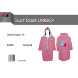 F2  Retro Surf Coat Unisex Poncho Jacke Softpink - Größe wählbar