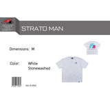 F2 Retro T-Shirt Strato White Stonewashed Unisex Tshirt Weiss - Größe wählbar