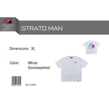 F2 Retro T-Shirt Strato White Stonewashed Unisex Tshirt Weiss - Größe wählbar