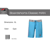 F2 Retro Boardshorts Classic Cyan Badeshorts Blau - Größe wählbar