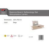 F2  Balance Board Reflexology Set Akkupressur Leinen 45,5x70,5cm Beige