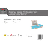 F2  Balance Board Reflexology Set Akkupressur Leinen 45,5x70,5cm Türkis