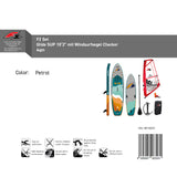 F2 Set Glide SUP 10'2" mit Windsurfsegel Checker 4qm