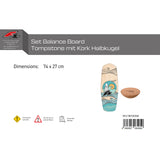 F2 Set Balance Board Tompstone 74x27cm mit Kork Halbkugel