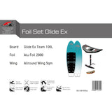 F2 Set Foilboard Glide Ex 100L mit Alu Foil 2000 + Allround Wing 5qm