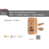 F2 Kork Balance Boards mit Korkrolle + Kork Halbkugel - Komplettset Modell wählbar
