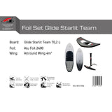 F2 Set Foilboard Starlit Team Grau 70,2L + Alu Foil 2400 + Wing 4qm