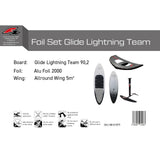 F2 Set Foilboard Lightning Weiss 90,2L + Alu Foil 2000 + Wing 5qm