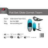 F2 Set Foilboard Comet Team Türkis 45,6L + Alu Foil 2000 + Wing 4qm
