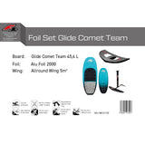 F2 Set Foilboard Comet Team Türkis 45,6L + Alu Foil 2000 + Wing 5qm