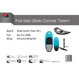 F2 Set Foilboard Comet Team Türkis 90L + Alu Foil 2000 + Wing 5qm