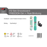 F2 Set Snowboard Junior Freedom Girl Mint + Pipe Bindung Größen wählbar