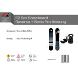 F2 Set Snowboard Reverse Blau 148cm + Sonic Pro Bindung M