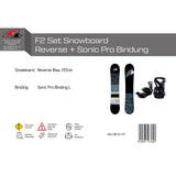 F2 Set Snowboard Reverse Blau 151cm + Sonic Pro Bindung M