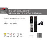 F2 Set Snowboard Rental Machine + Sonic Bindung Komplettset Größen wählbar