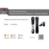 F2 Set Snowboard Rental Machine mit Protector 160cm + Bindung L