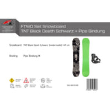 FTWO Set Snowboard TNT Black Death Schwarz 147cm mit Bindung M Sale