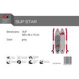 F2 SUP Stand Up Paddle Board Star Grau 320cm Board Only 10,5