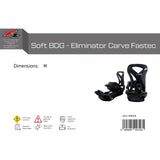 F2 Snowboard Soft Bindung - Eliminator Carve Fastec Silber Größe wählbar