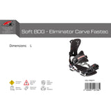 F2 Snowboard Soft Bindung - Eliminator Carve Fastec Silber Größe wählbar