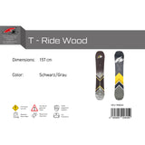 F2 Herren Snowboard T-Ride Wood Freeride Größe wählbar Schwarz/Grau 2023/24