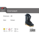 F2 Herren Snowboard Softboots Concept Gr. 36-49 Größe wählbar Schwarz