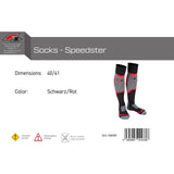 F2 Snowboard Strümpfe Socks - Speedster 34-47 Größe wählbar Schwarz/Rot