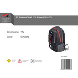 F2  Rucksack Shark  19L Schwarz