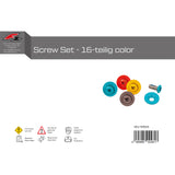 F2  Snowboard Zubehör Screw Set - 16-teilig Schrauben Set Bunt