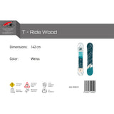 F2  Snowboard T - Ride Wood Freeride/Freestyle Größe wählbar Weiss 2025