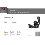 F2 Snowboard Soft Bindung Eliminator Carve Fastec Schwarz - Größe wählbar