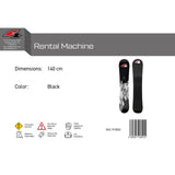F2 Snowboard Rental Machine Schwarz - Größe wählbar
