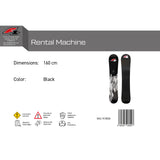 F2 Snowboard Rental Machine Schwarz - Größe wählbar