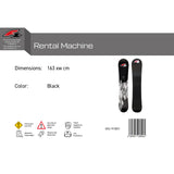 F2 Snowboard Rental Machine Schwarz - Größe wählbar