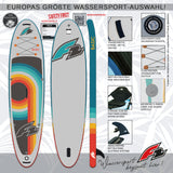 F2 SUP Stand Up Paddle Board Basic Round Sail Set Größe wählbar Grau