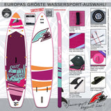 F2 SUP Stand Up Paddle Board Surf the Wave Ltd. Edition Größe wählbar Pink
