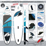 F2  Stand Up Paddle Board SECTOR WS Windsurf SUP Größe wählbar Blau