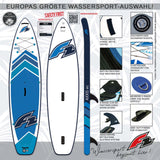 F2  Stand Up Paddle Board AXXIS WS Windsurf SUP Größe wählbar Blau
