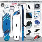 F2  Stand Up Paddle Board AXXIS WS Windsurf SUP Größe wählbar Blau