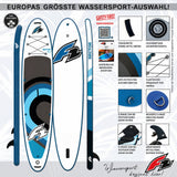 F2  SUP Stand Up Paddle Board Sector SMU Blau - Größe wählbar