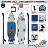 F2 SUP Stand Up Paddle Board Glide Surf Youth Grau - Größe wählbar
