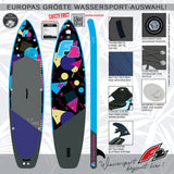 F2 SUP Stand Up Paddle Board Retro Vibe Multicolor Damen-Größe wählbar
