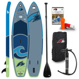F2  SUP Stand Up Paddle Board Tour 11'5''/12'2"/13'2" wählbar Blau
