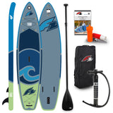 F2  SUP Stand Up Paddle Board Tour 11'5''/12'2"/13'2" wählbar Blau