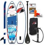 F2 Junior SUP Stand Up Paddle Board Ocean Boy 8'2''/9'2" wählbar Blau