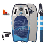 F2  Inflatable Body Board Boogie Board Air mit Leash 3,7 Blau