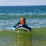 F2  Inflatable Body Board Boogie Board Air mit Leash 3,7 Blau